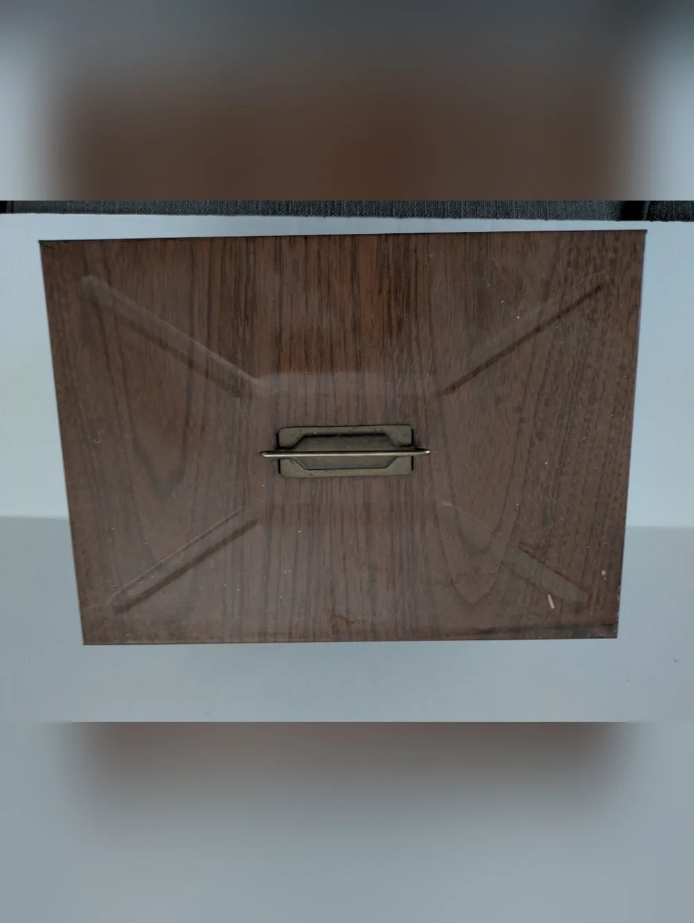Vintage Ballonoff Porta File Metal Woodgrain File Box-Without Key